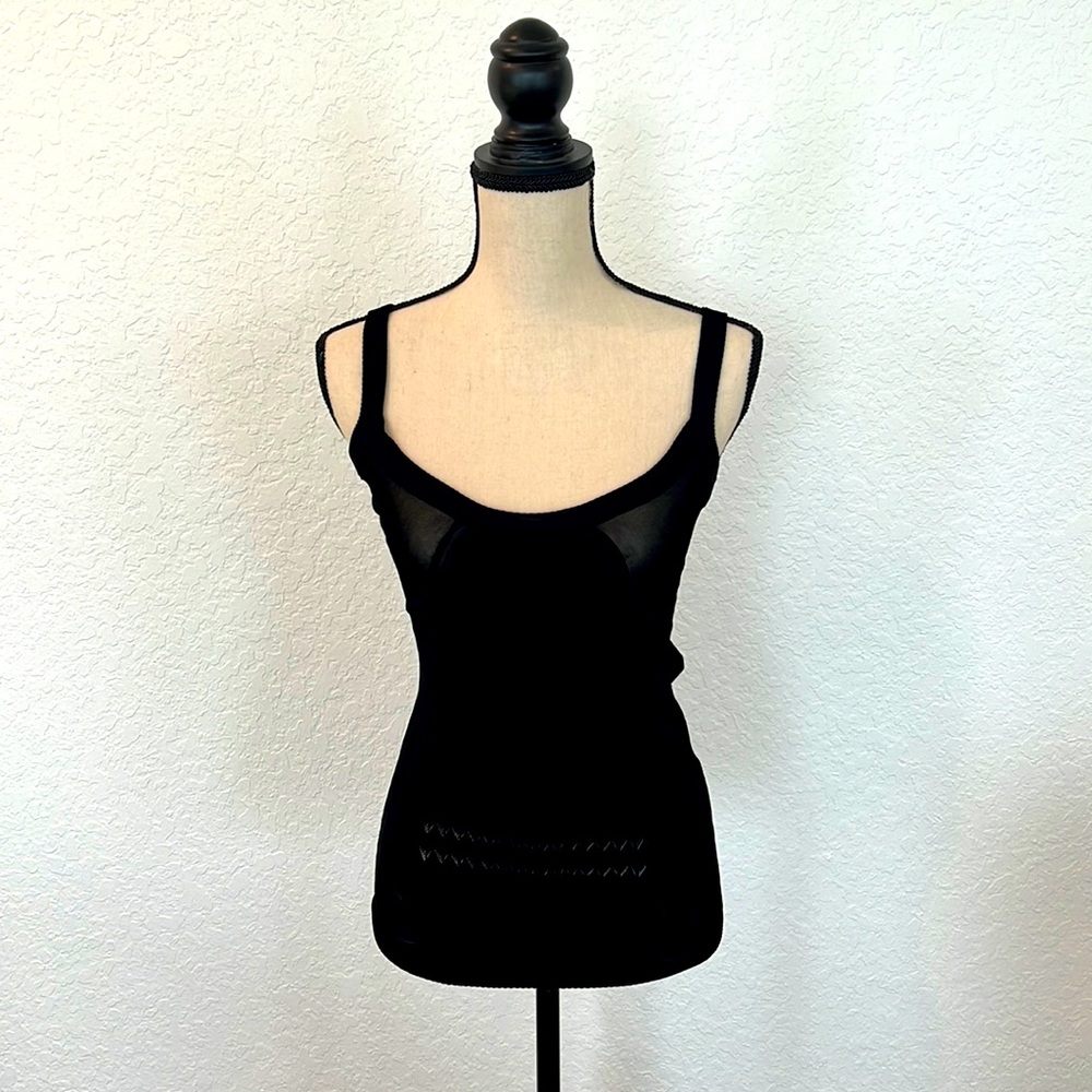Costume National Black knit camisole tank top size Small